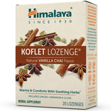 Himalaya Koflet pastilles vanille chai emballage individuel pour déplacement.