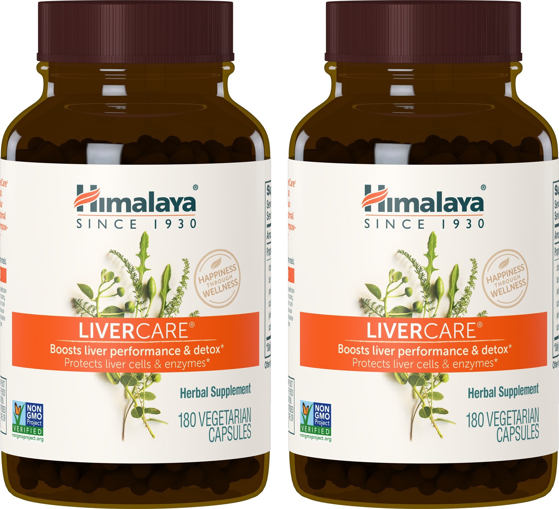 Himalaya LiverCare: bouteille et capsules pour soutien quotidien du foie et production de bile.