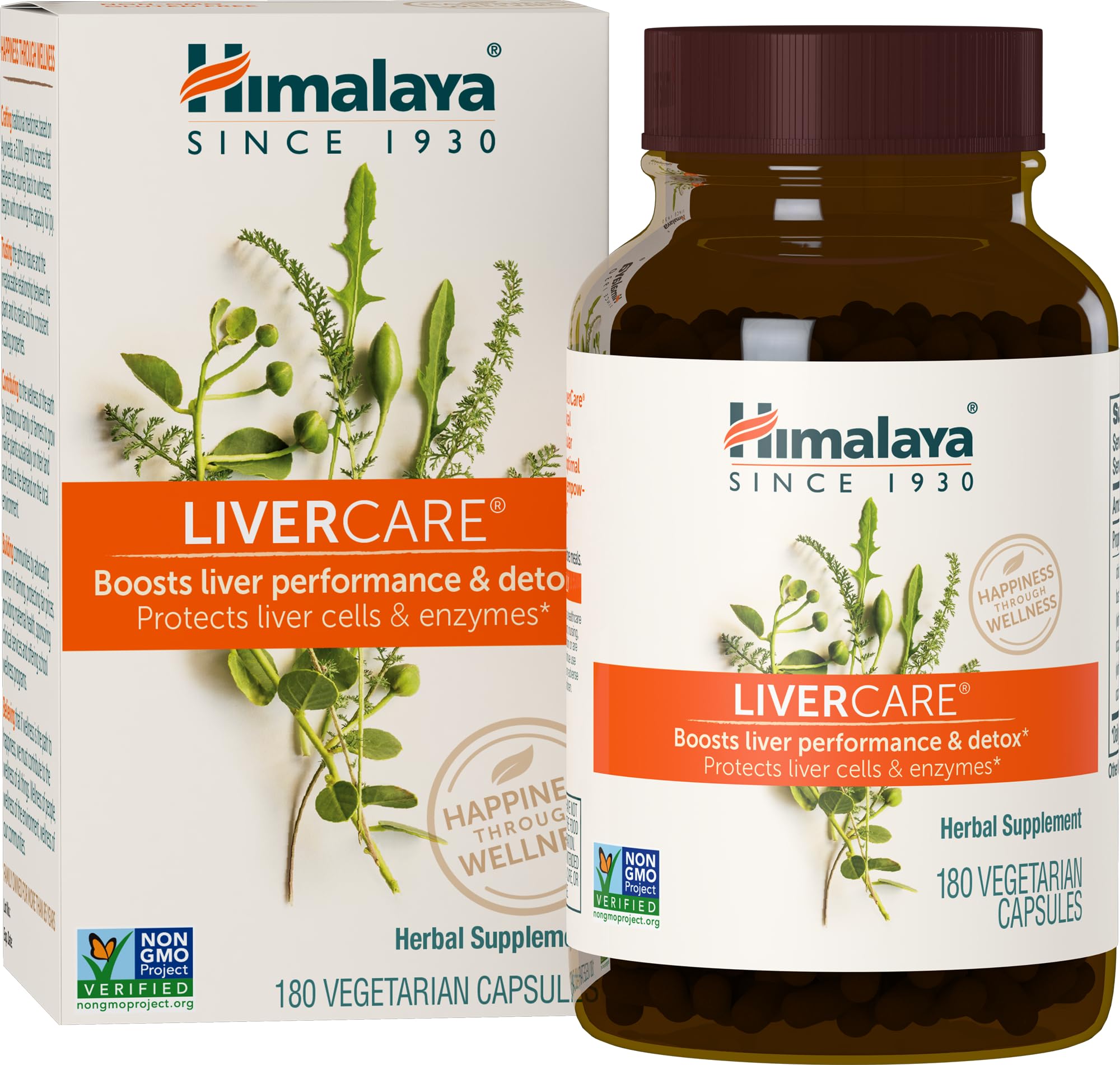LiverCare de Himalaya: bouteille avec capsules pour soutien hépatique et détox.