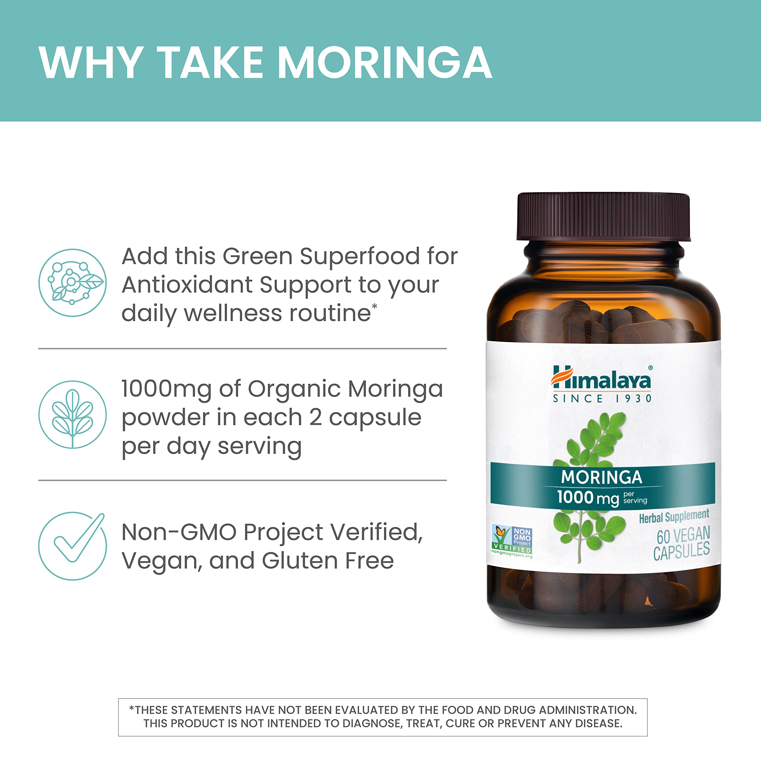 Himalaya Moringa – etiquette organique sur l'emballage