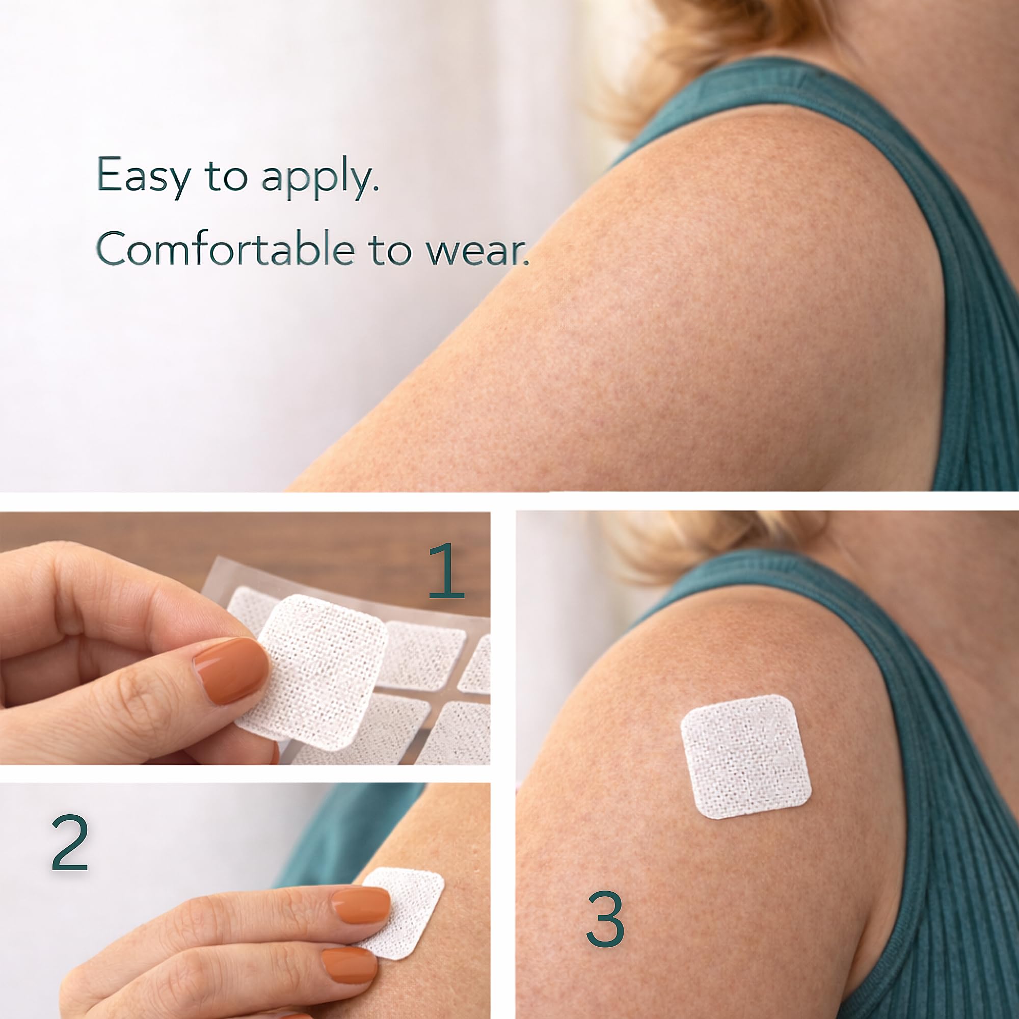 Matière respirante du patch B12 Energy de Himalaya Naturals, sans latex.