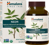 Himalaya Neem: capsules dans la bouteille, soutien potentiel pour une peau saine.