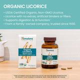 Dos des capsules Himalaya Réglisse biologique montrant le format pratique.