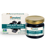 Himalaya Shilajit Résine dans son bocal de 20 g pour une utilisation quotidienne.