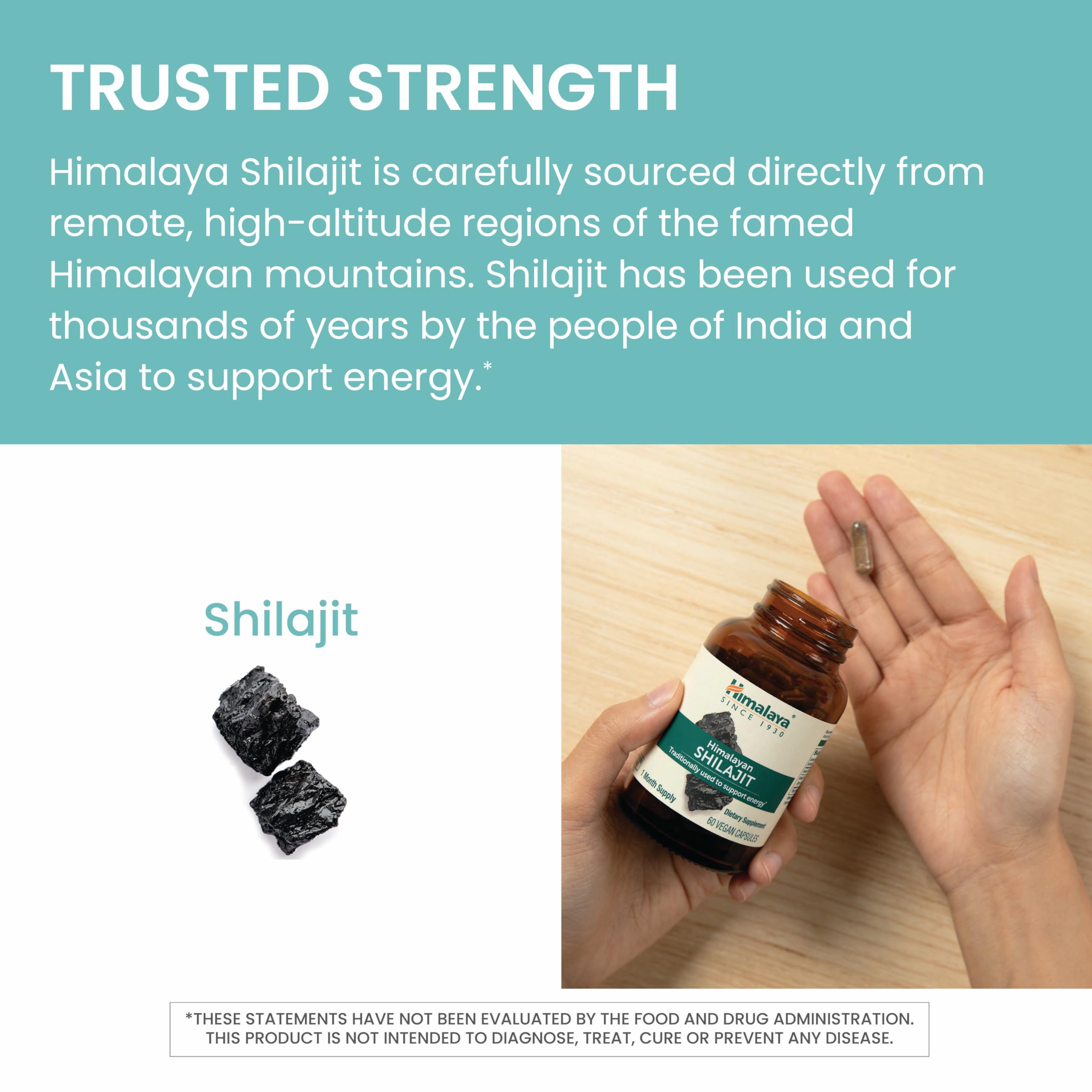 Himalaya Shilajit – tableau des minéraux, valeur nutritionnelle possible.