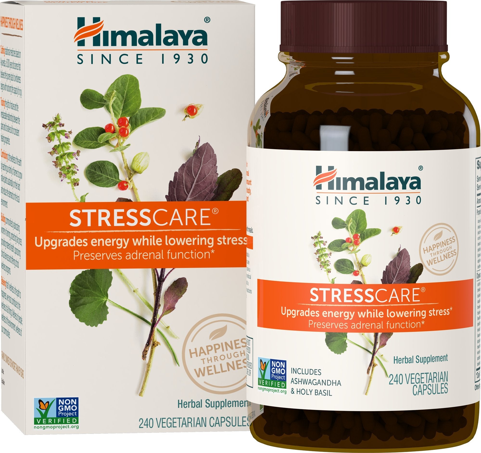 Himalaya StressCare – Bouteille montrant le flacon pour une gestion du stress quotidienne.