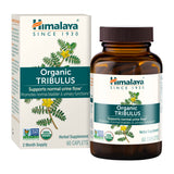 Himalaya Tribulus Terrestris: bouteille montrant le dosage quotidien et la facilité d'utilisation