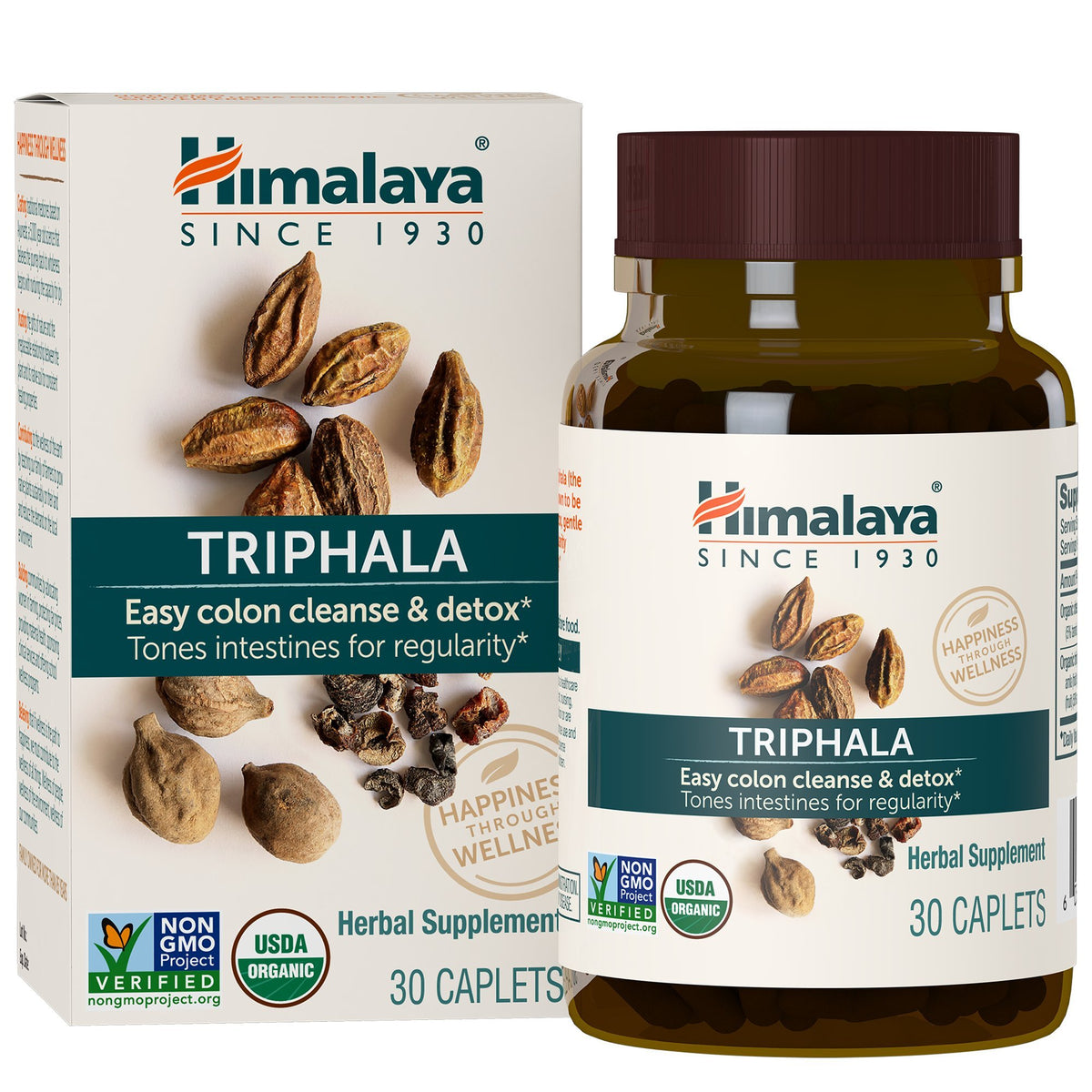Himalaya Triphala : bouteille de gélules digestives pour soutien quotidien.