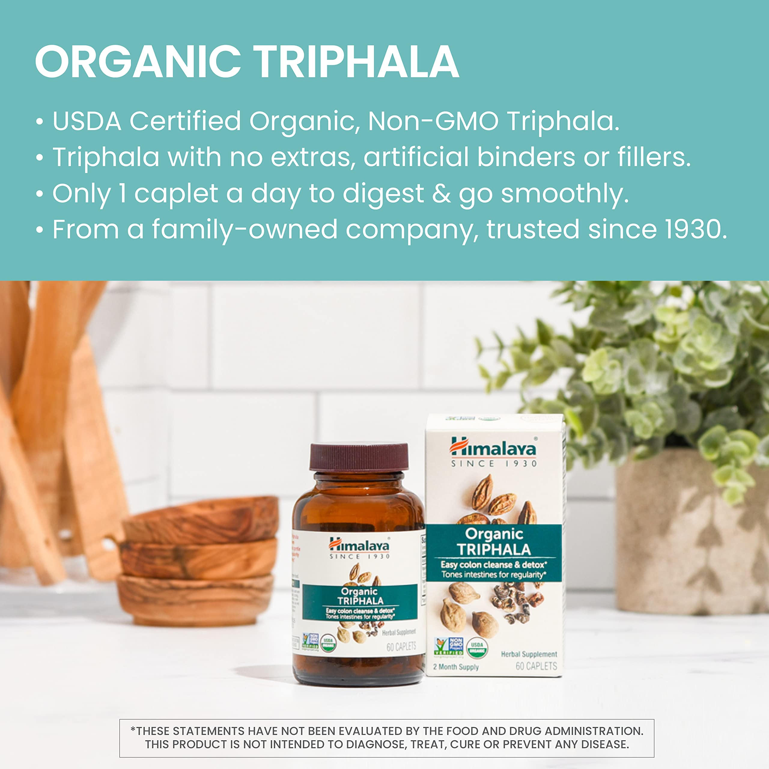 Emballage biologique Himalaya Triphala avec label bio.