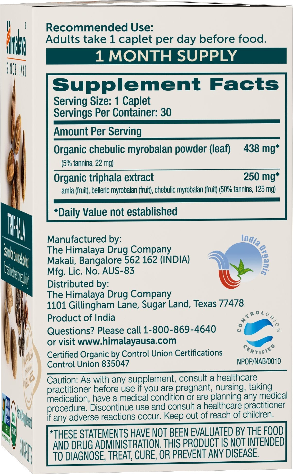 Himalaya Triphala : gélules faciles à prendre pour le quotidien.