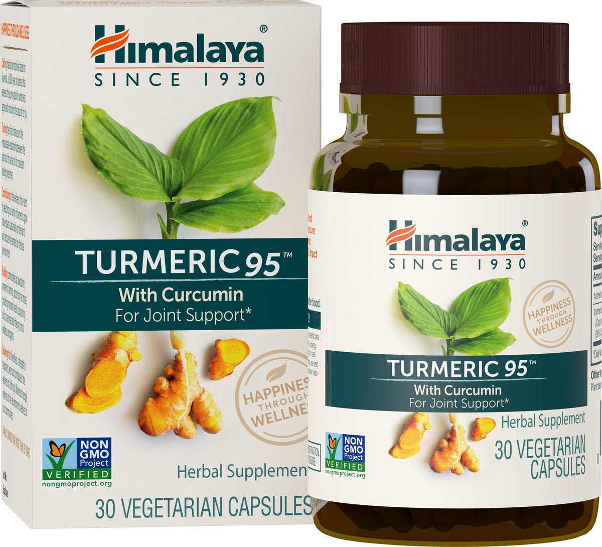 Himalaya Turmeric 95 – comprimés 600 mg, soutien des articulations et mobilité.