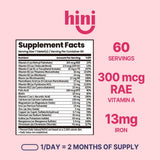 HINI Multi Vitamin, emballage et étiquette soignés favorisant la routine quotidienne.