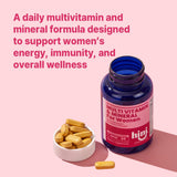 HINI Multi Vitamin pour femmes, close-up des ingrédients clés et nutriments.