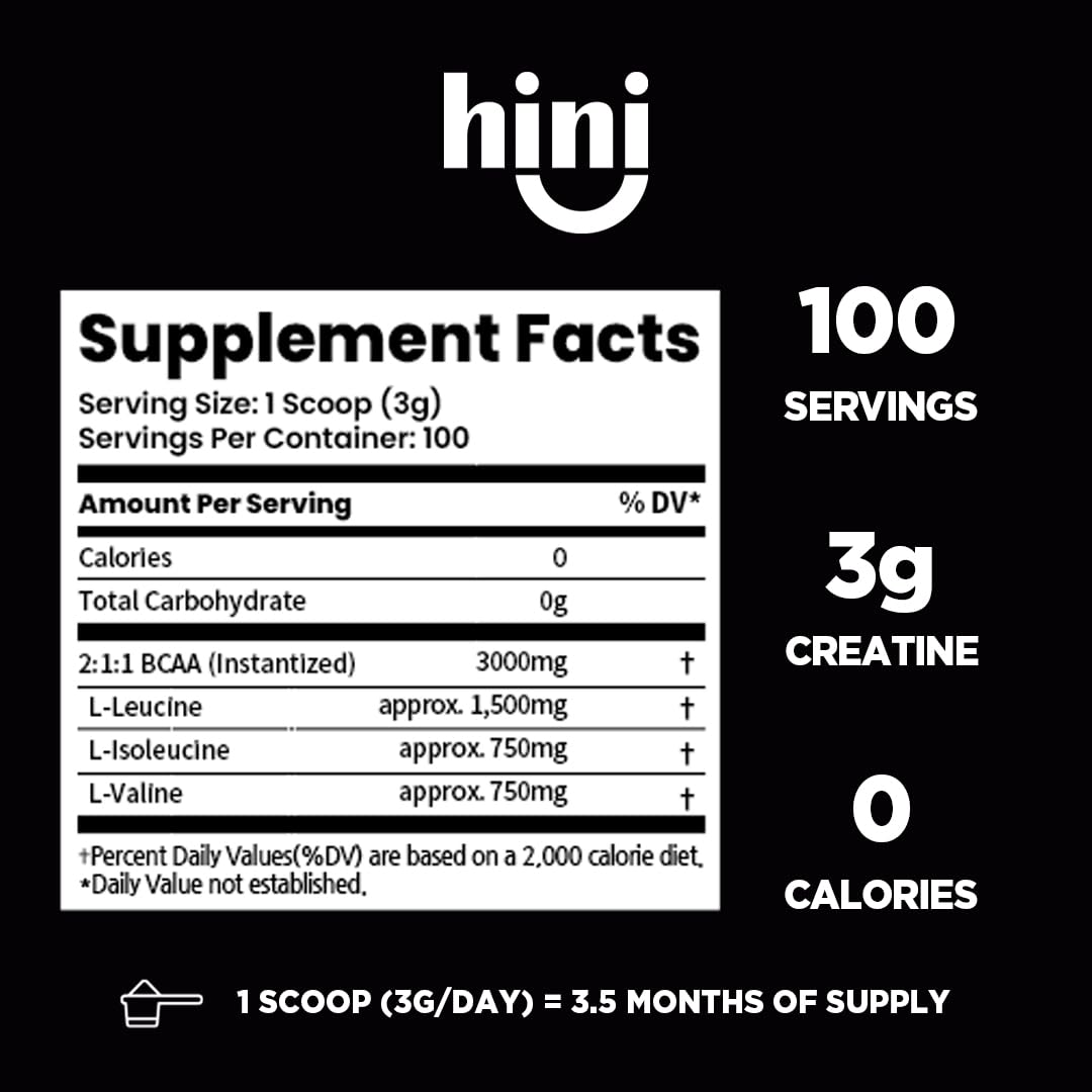 Doseur HINI Pure BCAA mesurant une portion pour l’entraînement.