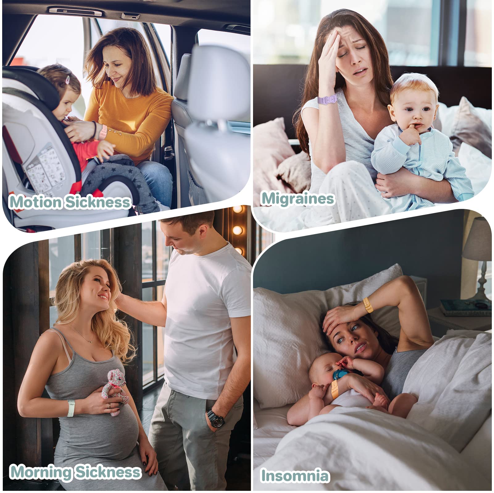 Points d'acupression H7/P7/LU9/P6 pour une stimulation précise.