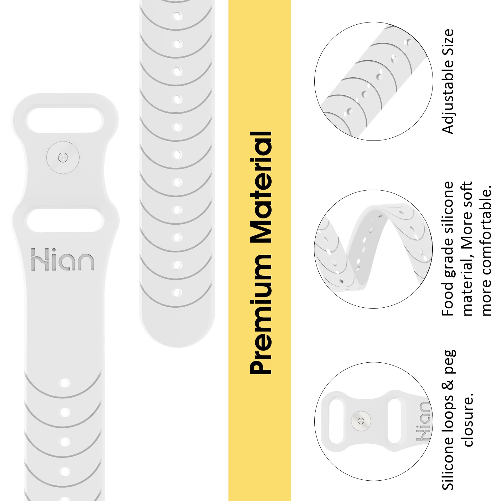 Bande relief des transports Hion sur poignet pour voyages et trajets.