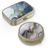 Hion boîte-pilules miroir bronze ronde, idéale en déplacement