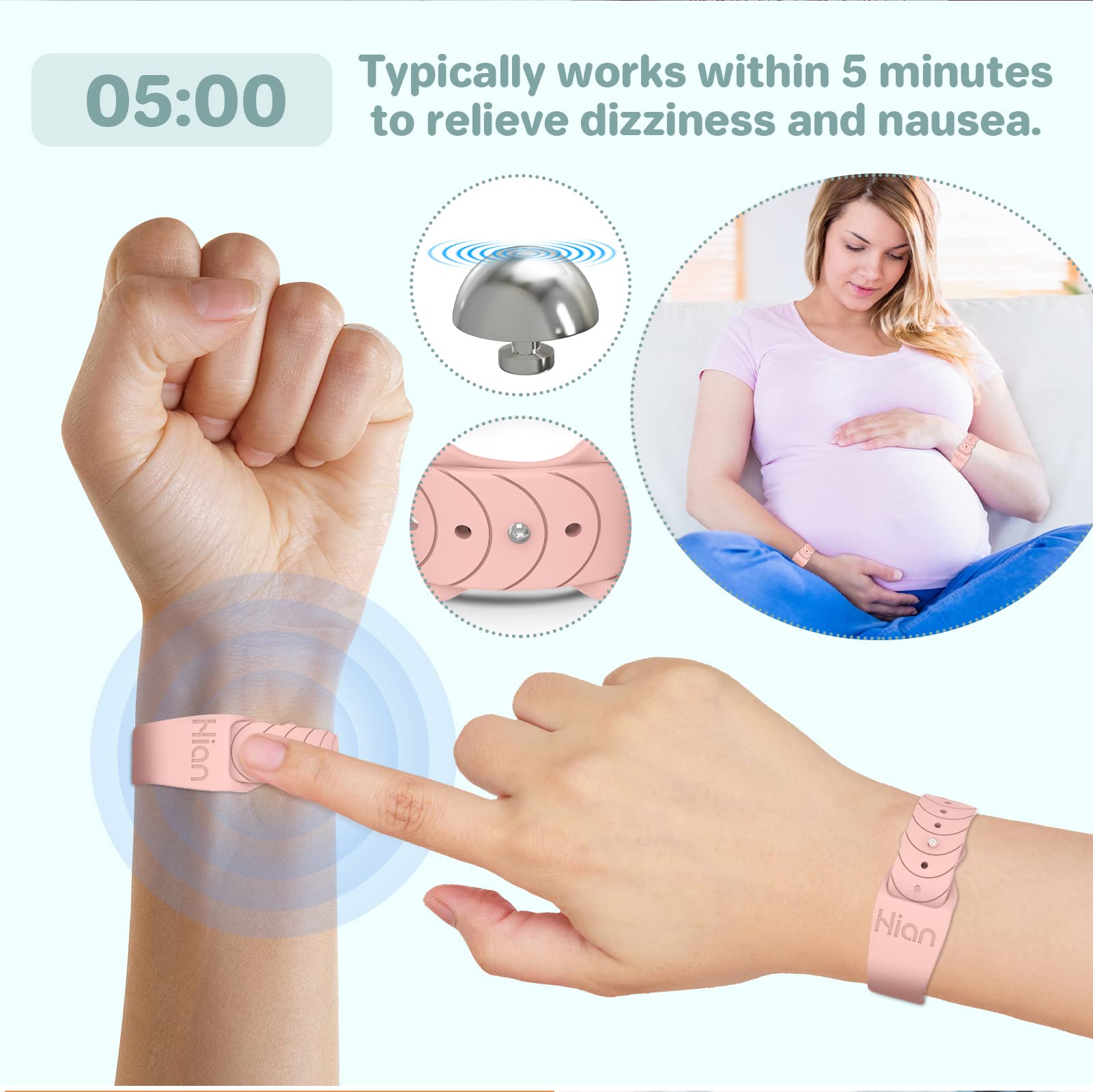 Bracelet ajustable Hion s'adapte au poignet pour un confort personnalisé.