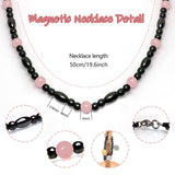 Collier magnétique Hion en obsidienne noire, style épuré et moderne.