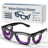 Lunettes Hion anti-mouvement pour adultes noir vues de face, confort et style.
