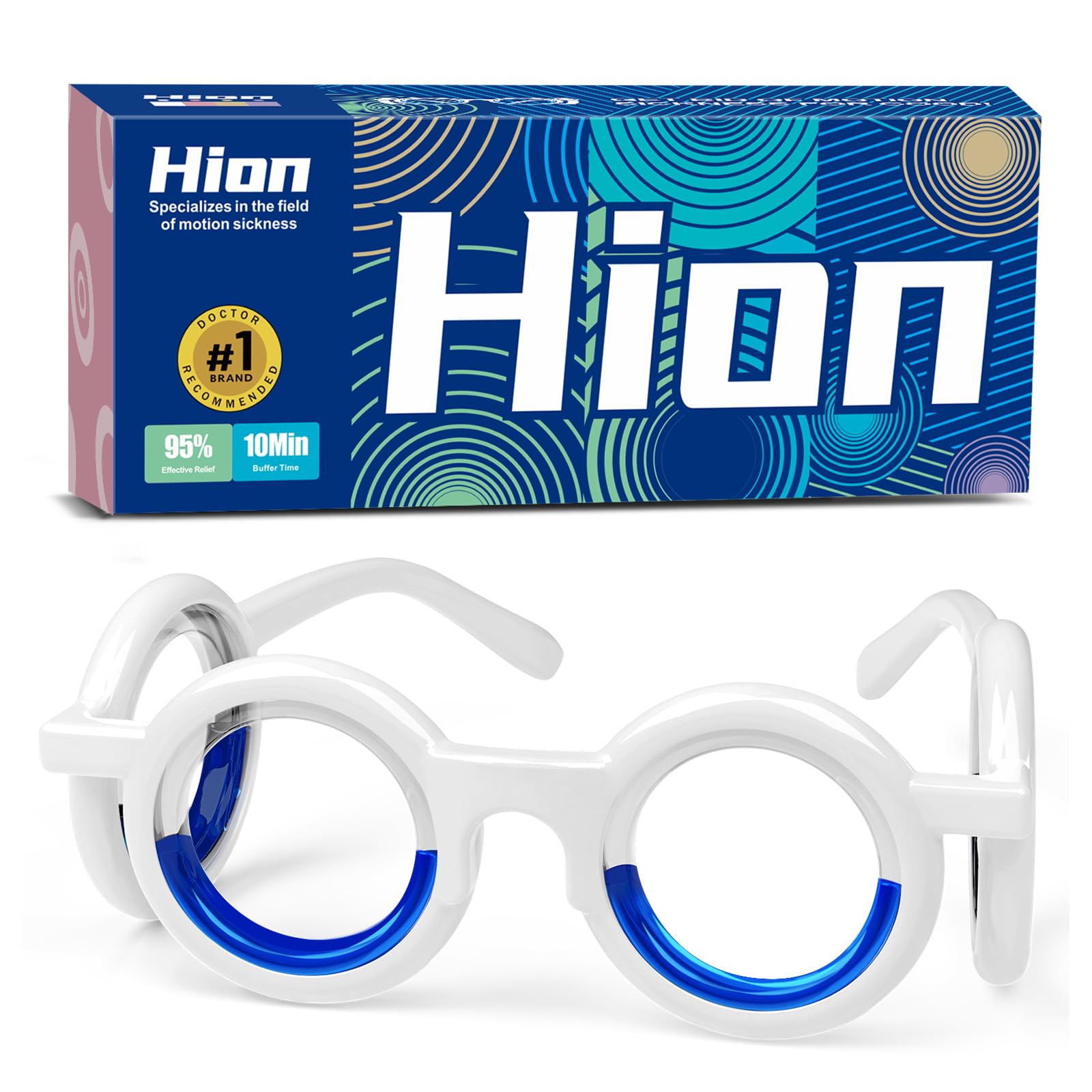 Lunettes Hion vue avant avec cercle liquide pour stabilité visuelle