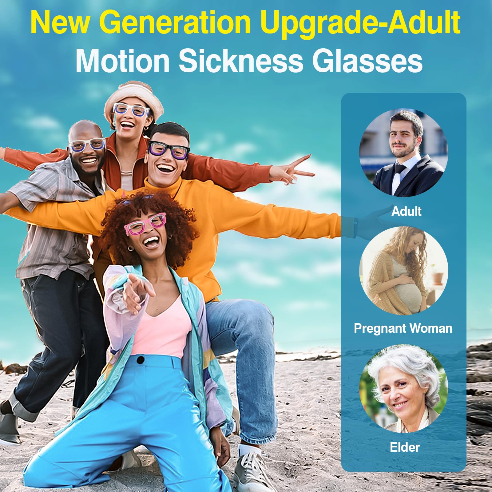 Lunettes Hion noires, légères et portables idéales pour les voyages.