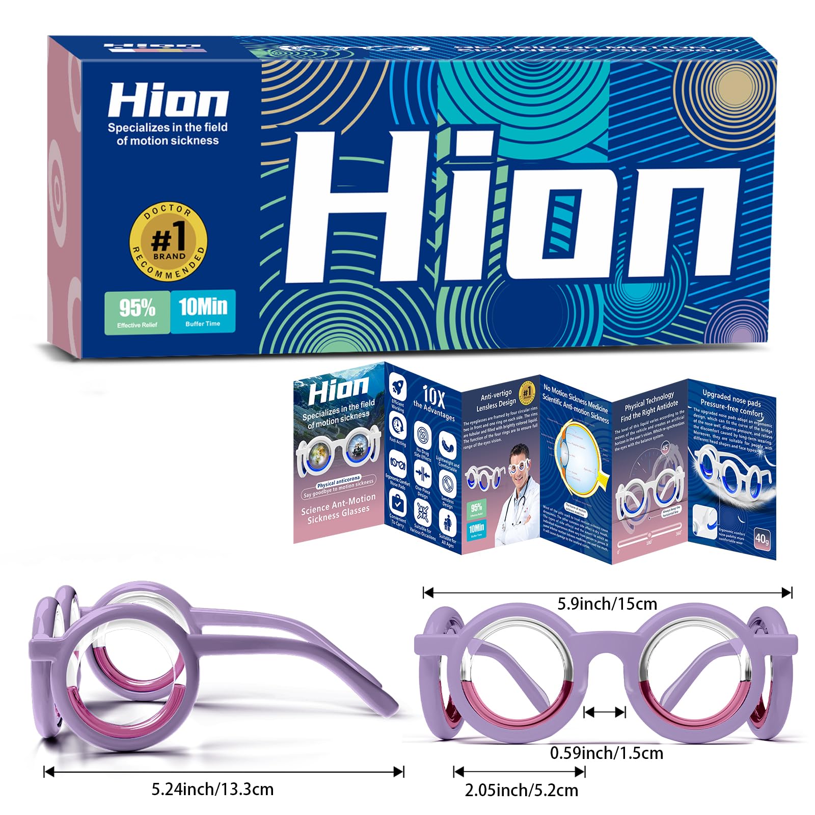 Confort du nez et ajuste parfaitement les lunettes Hion pour toutes les têtes.