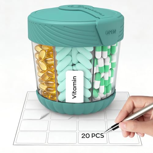 HIONXMGA distributeur-pilules 7-bouteilles compact: idéal en voyage