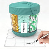 HIONXMGA distributeur-pilules 7-bouteilles compact: idéal en voyage