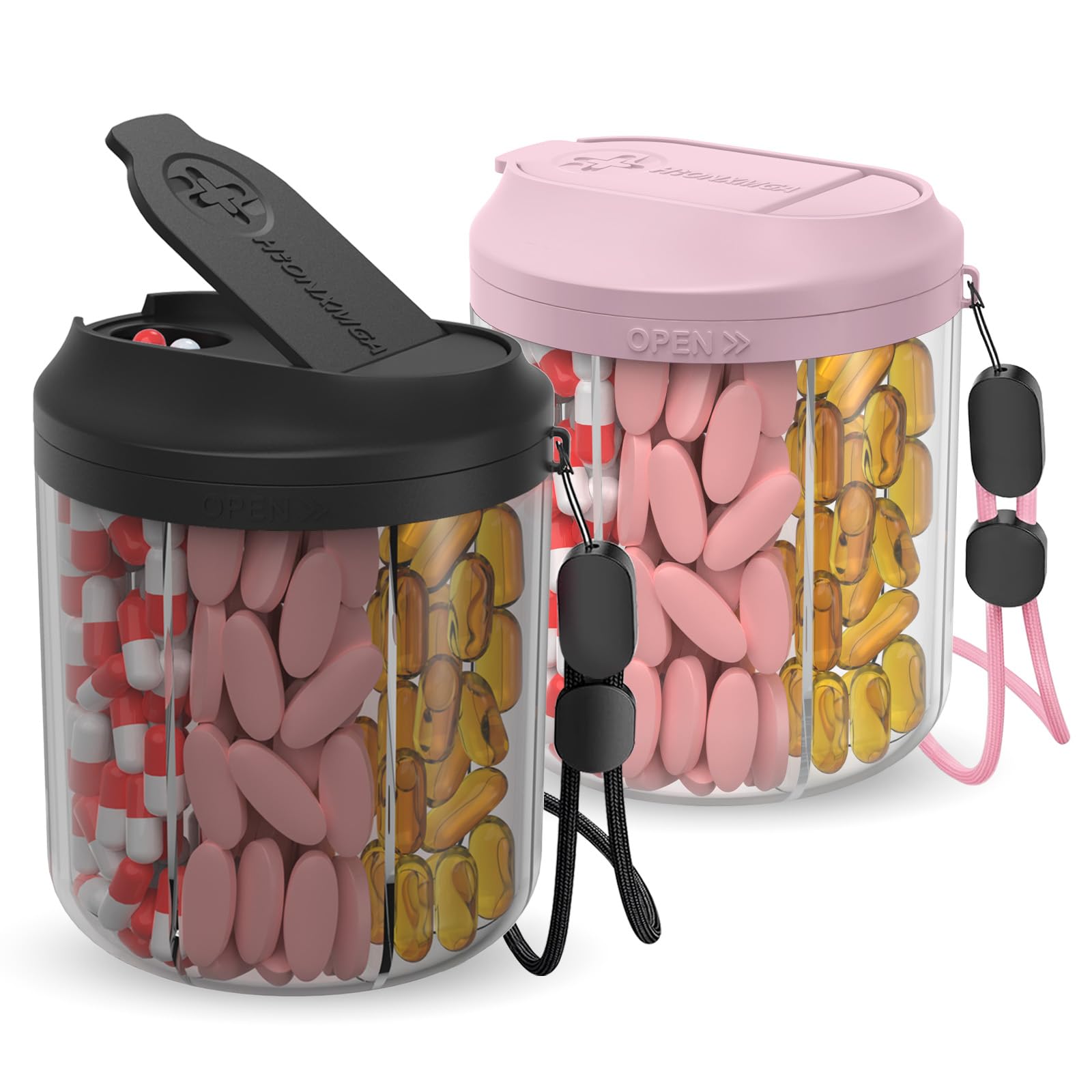 HIONXMGA distributeur de pilules sept compartiments, pratique pour voyager.