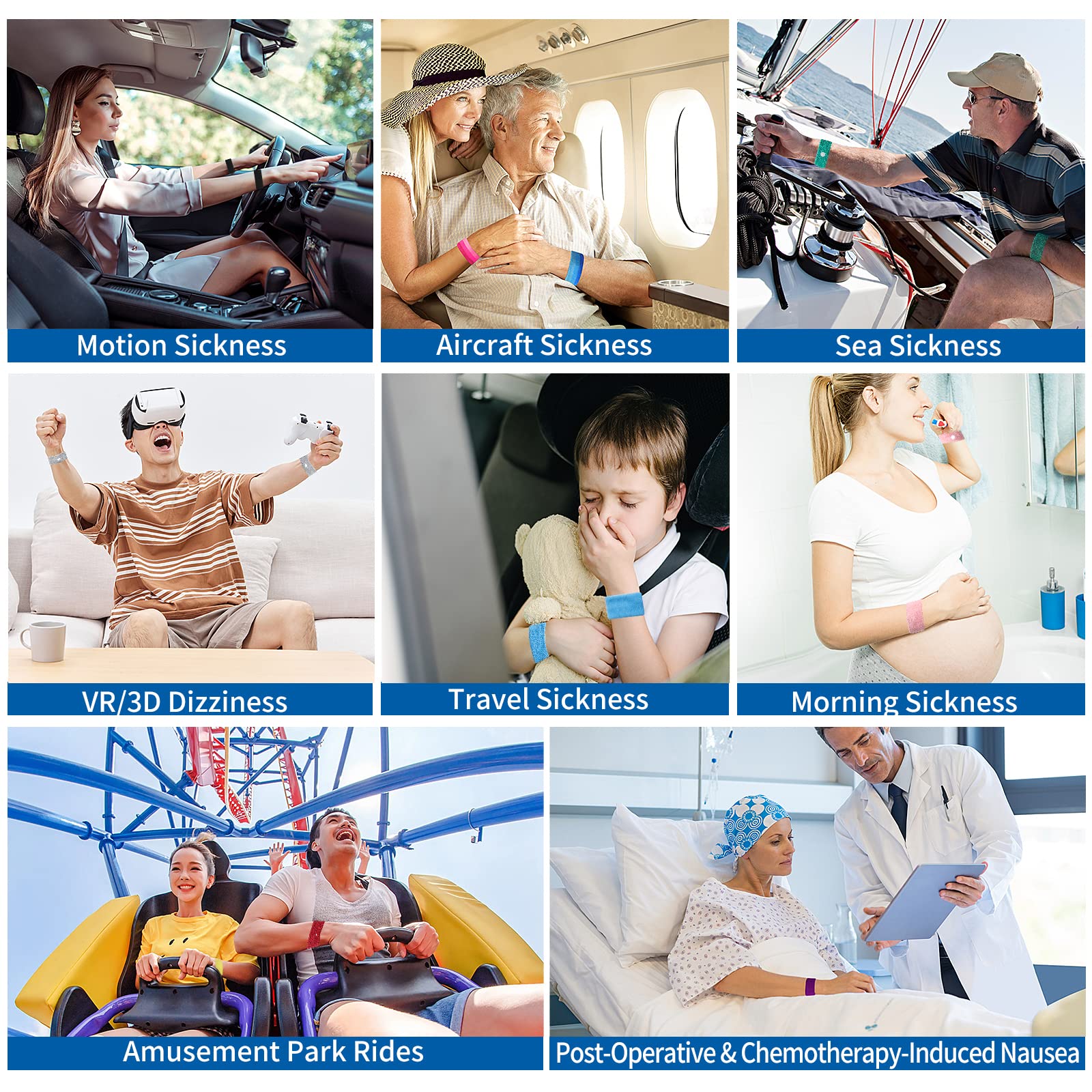 Pack de 6 bandes HIONXMGA, pratique pour familles voyageuses