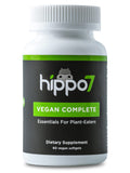 Hippo7 Multivitamine véganne—bouteille élégante soutenant l'apport nutritionnel quotidien.
