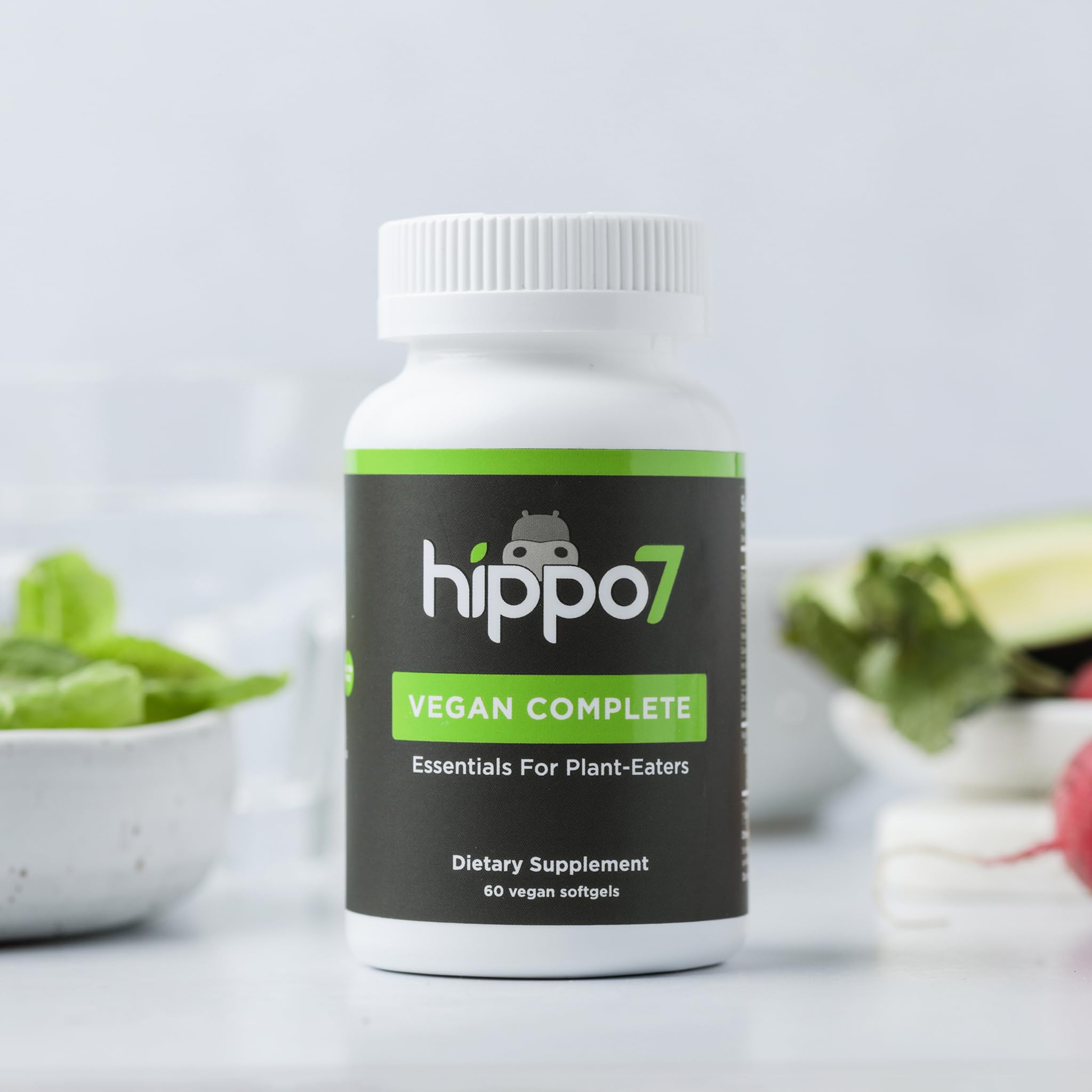 Hippo7 Multivitamine véganne—étiquette certifiée assurant qualité et traçabilité.