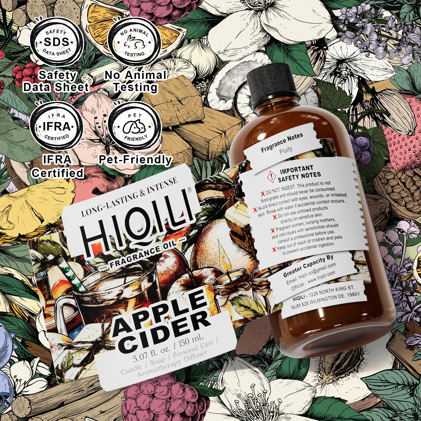 HIQILI cidre-pomme : ambiance aromatique dans voiture et bureau.