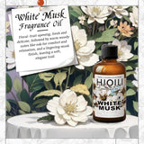 Bougie HIQILI au musc blanc diffuse une senteur chaleureuse.