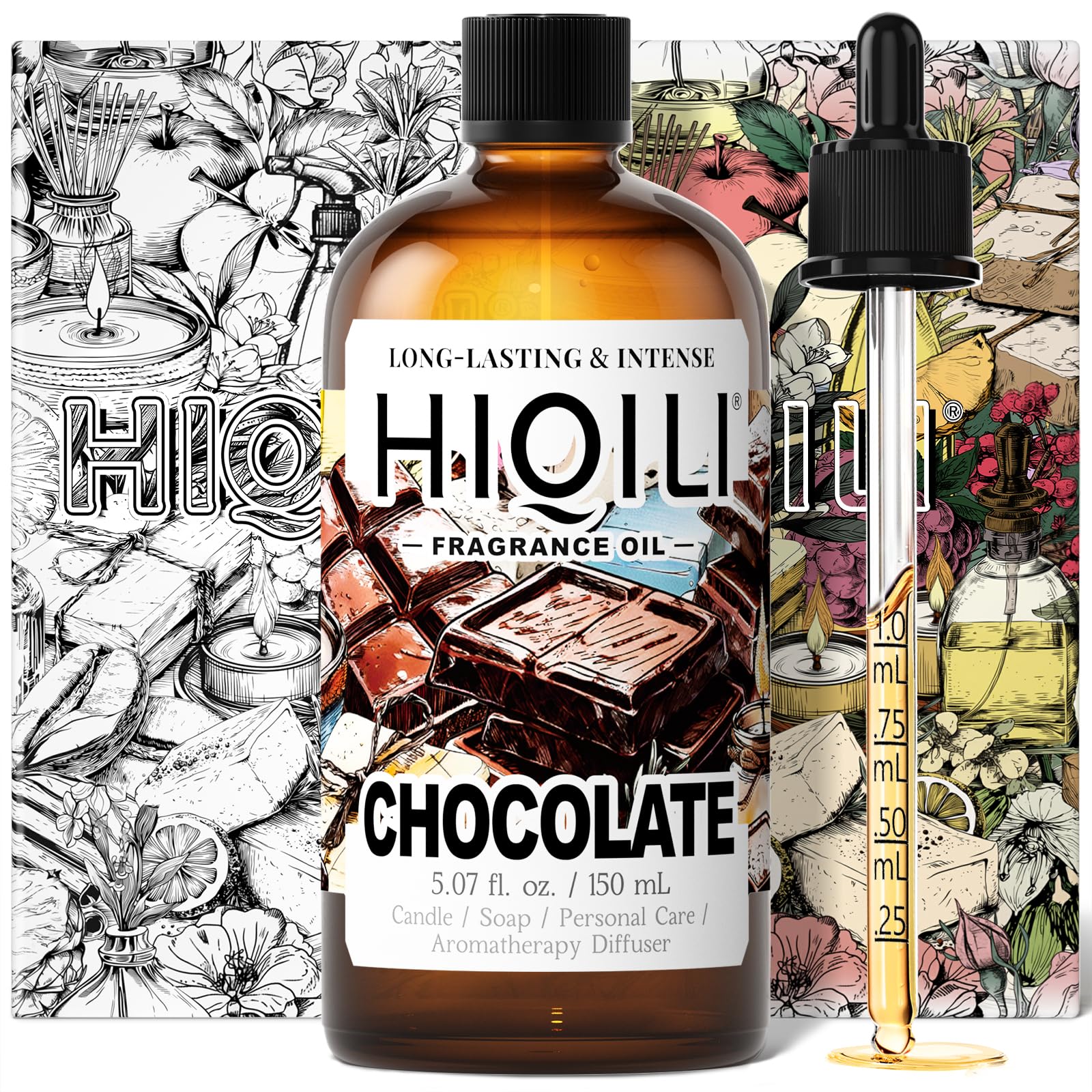 HIQILI huile parfum chocolat dans bouteille prête à diffusion longue.
