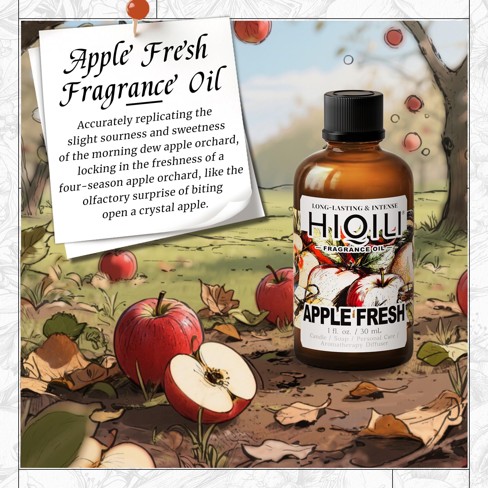 HIQILI diffuseur pomme parfait pour diffuser une senteur fraîche durable