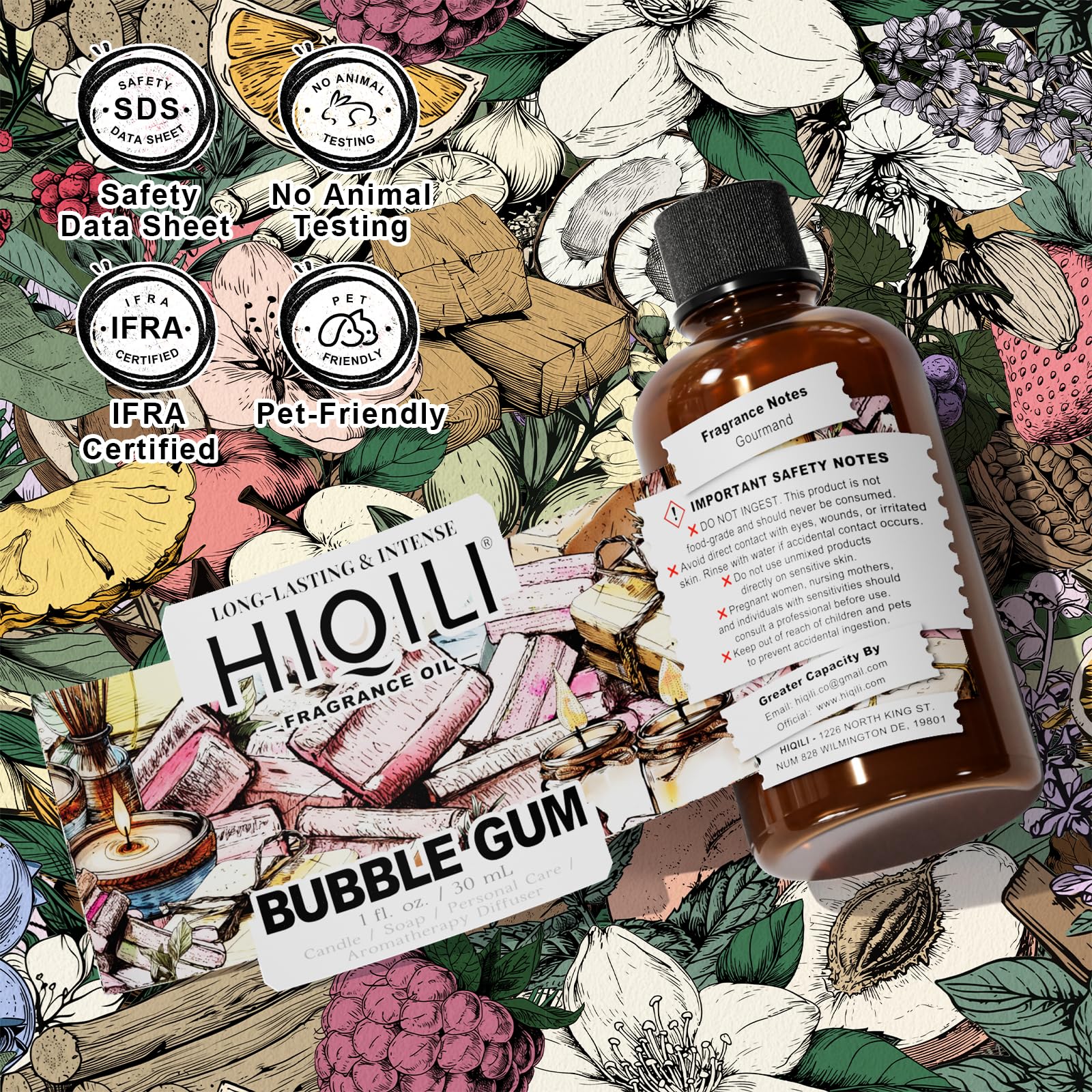 HIQILI Bubblegum – expérience aromatique, ambiance chaleureuse.