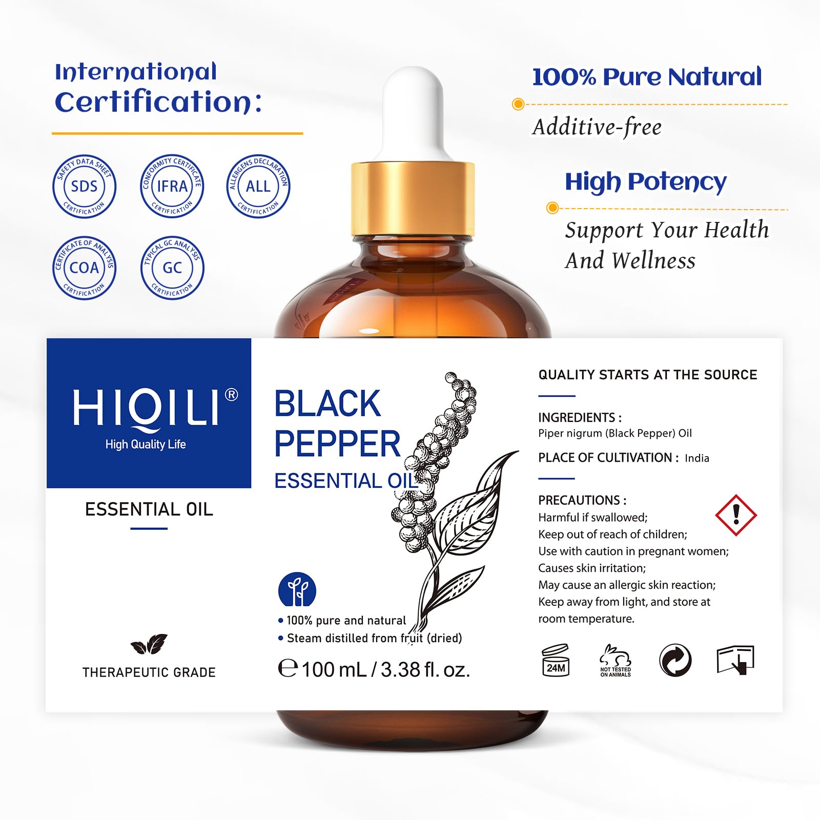 HIQILI format voyage 10 ml pratique à emporter