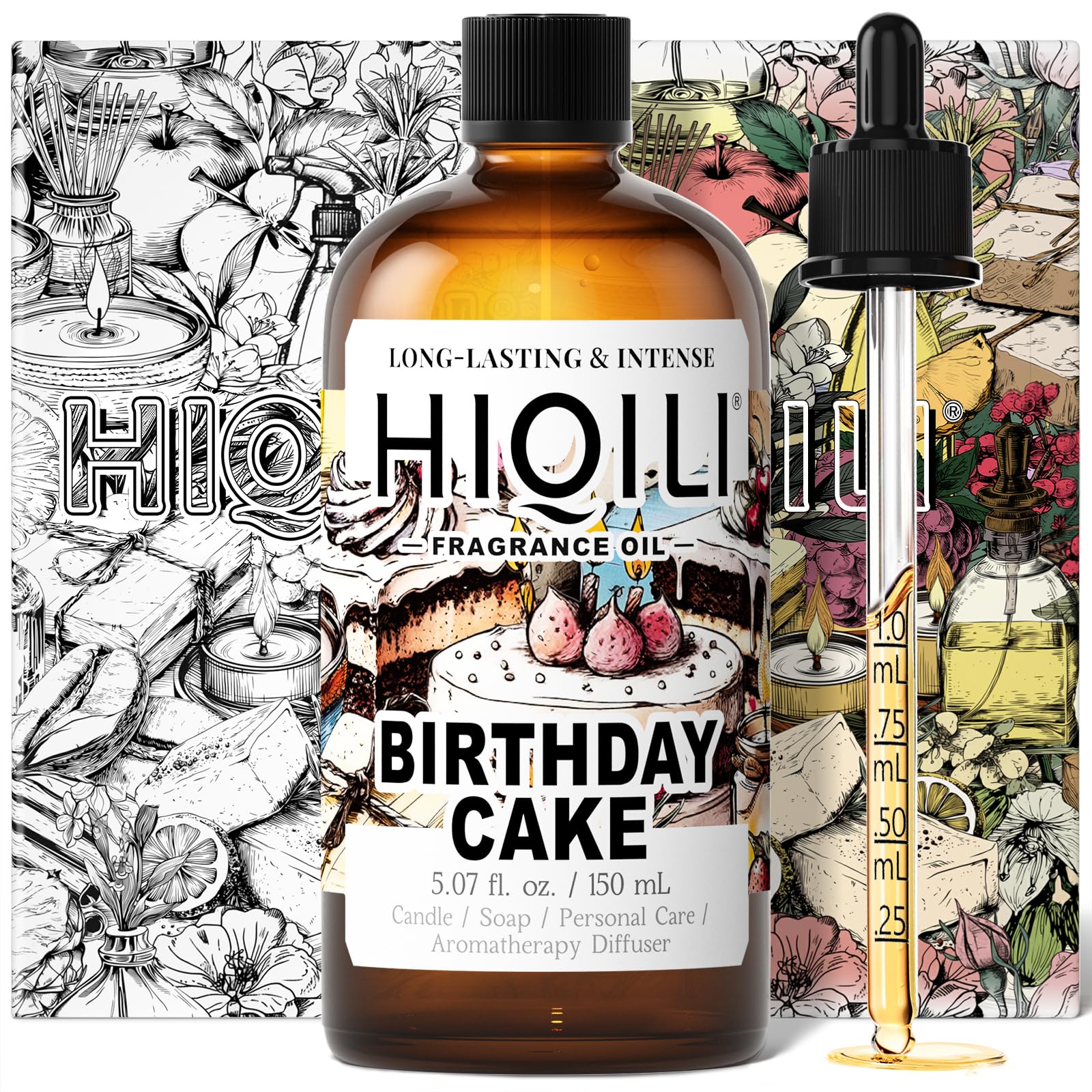 HIQILI gâteau-anniversaire: parfum durable pour diffuseur domestique.