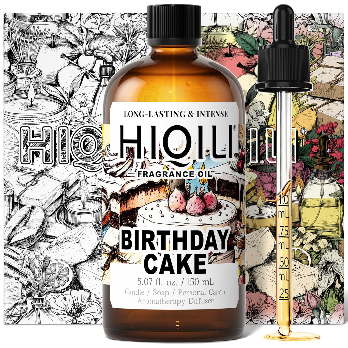 HIQILI gâteau-anniversaire: parfum durable pour diffuseur domestique.