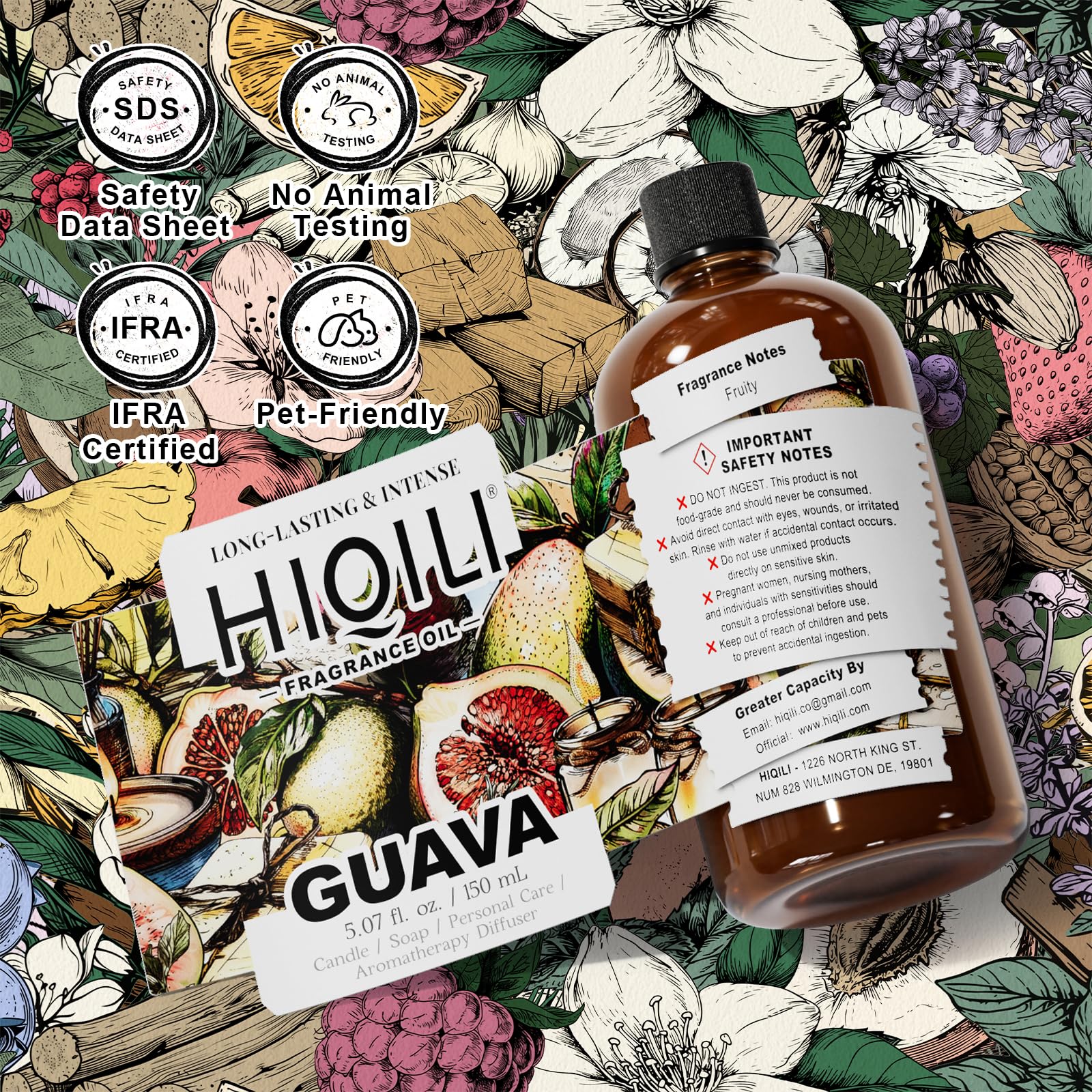 Atelier cosmétique avec huile goyave HIQILI pour DIY parfums et produits