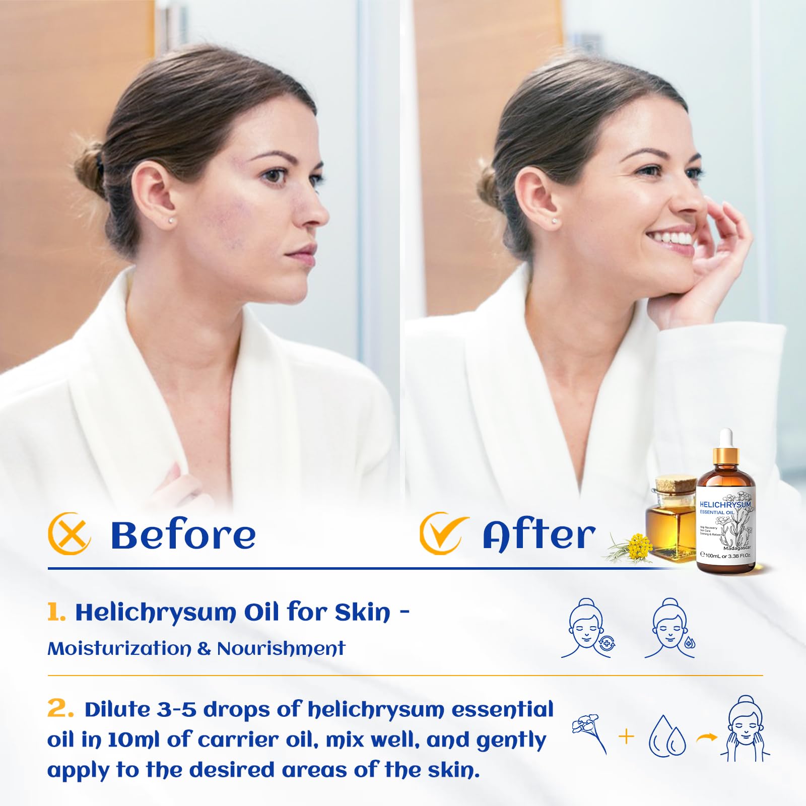 HIQILI Hélichryse diffuseur aromathérapie pour une ambiance apaisante.