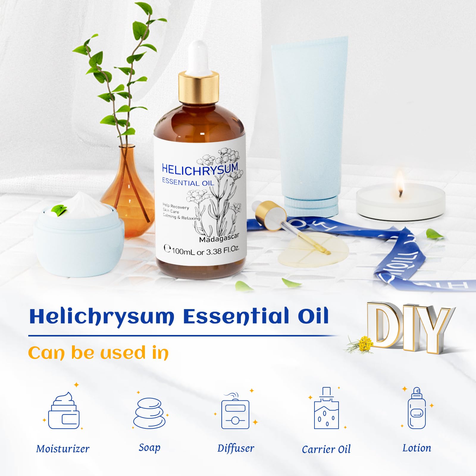 HIQILI Hélichryse DIY produits ménagers parfumés et frais.