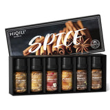 HIQILI huile parfumée épices, bouteille ambrée cannelle pour diffusion douce.