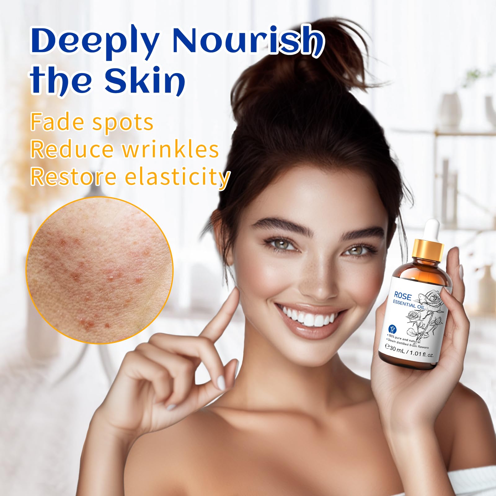 HIQILI Rose, soin peau délicat pour routine quotidienne.
