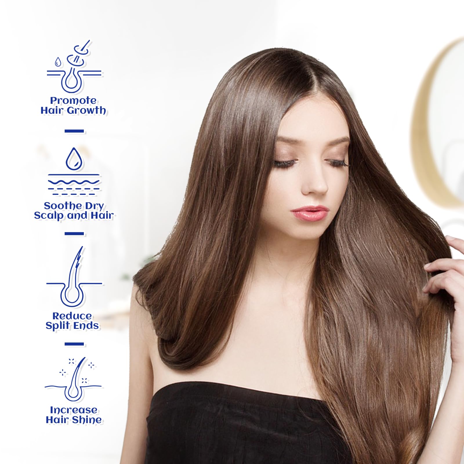 Gouttes d'huile jojoba bio pour nourrir les longueurs et brillance.