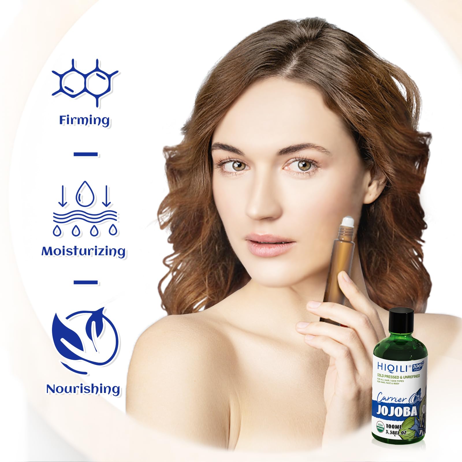 HIQILI roll-on inclus pour application précise sur le cuir chevelu.