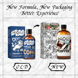 HIQILI, bougie artisanale parfumée au café en préparation.