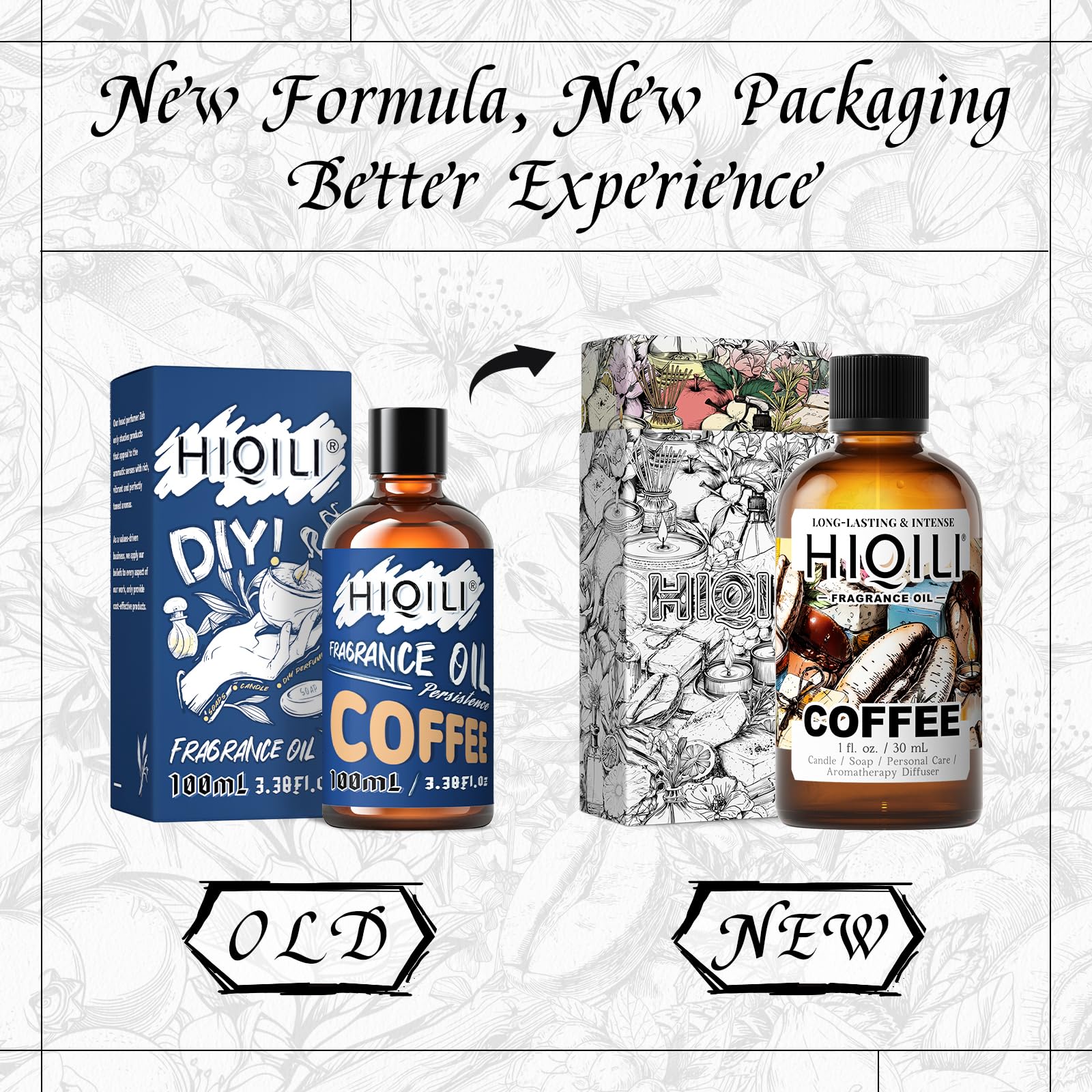 HIQILI huile parfum café bougie – idéale pour parfumer des bougies maison.